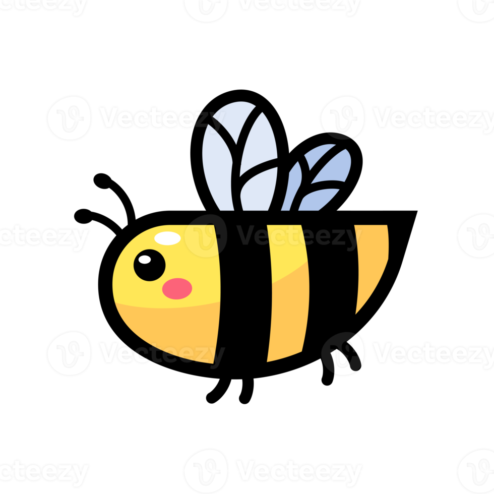 cute little bee smiling For decorating desserts with honey png