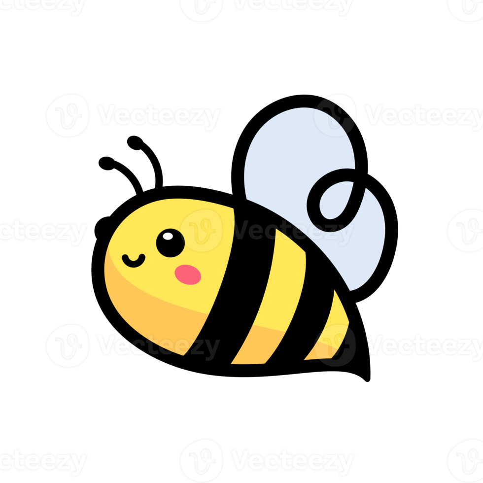 cute little bee smiling For decorating desserts with honey png