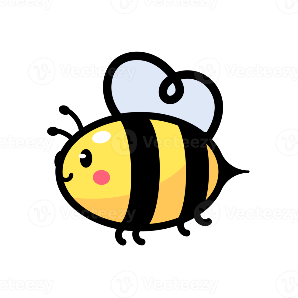 cute little bee smiling For decorating desserts with honey png