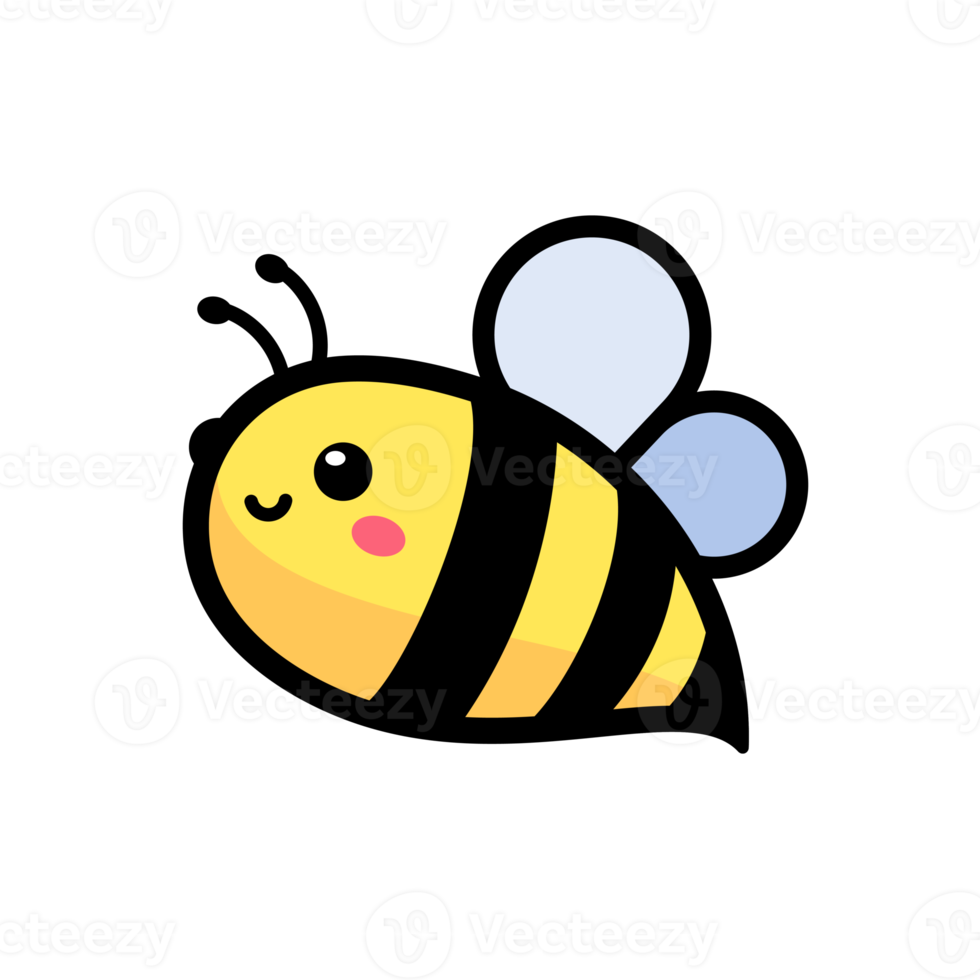 cute little bee smiling For decorating desserts with honey png