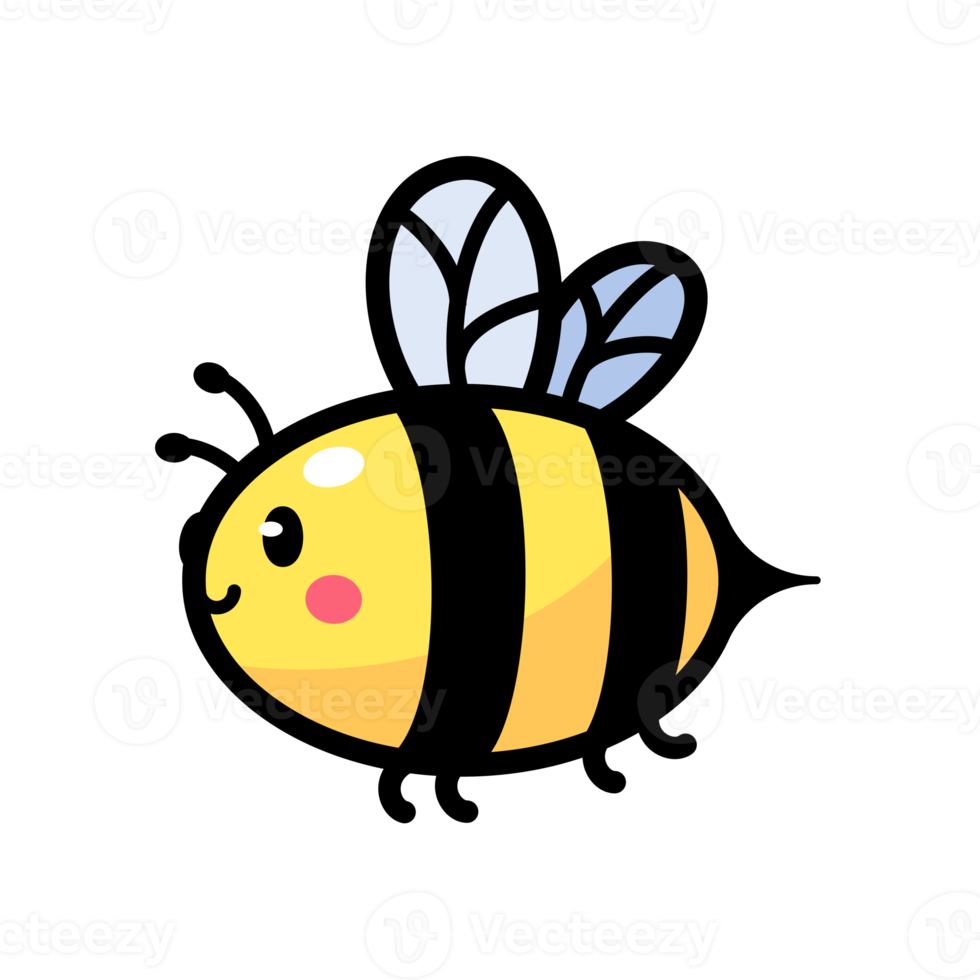 cute little bee smiling For decorating desserts with honey png