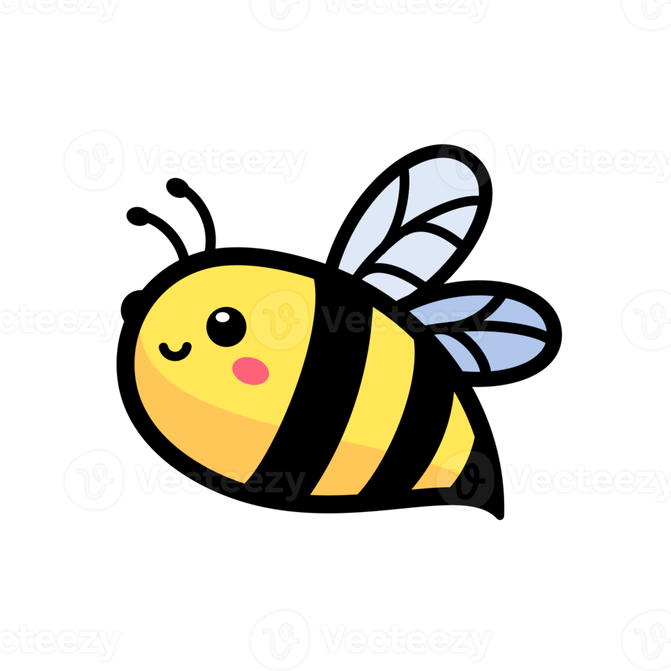 cute little bee smiling For decorating desserts with honey png