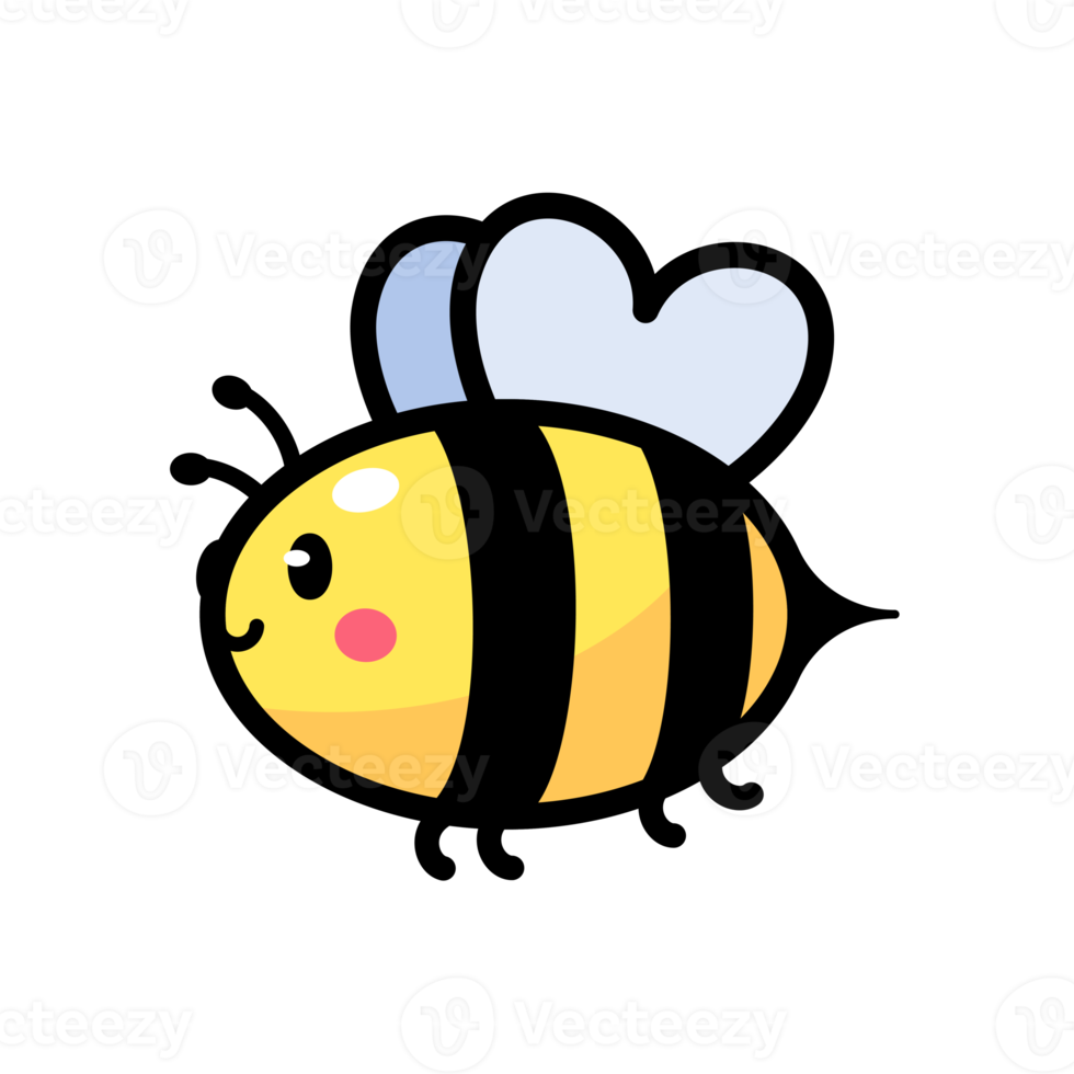cute little bee smiling For decorating desserts with honey png