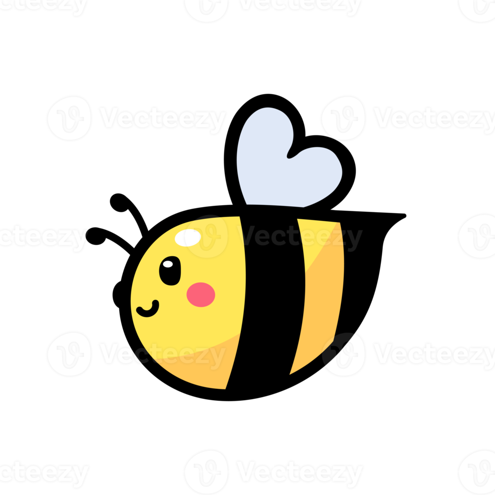 cute little bee smiling For decorating desserts with honey png