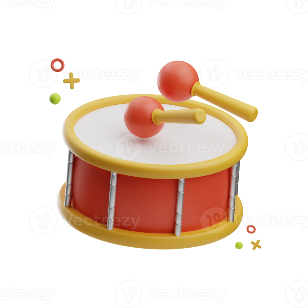 Holiday, drum, 3D Icon Illustration png