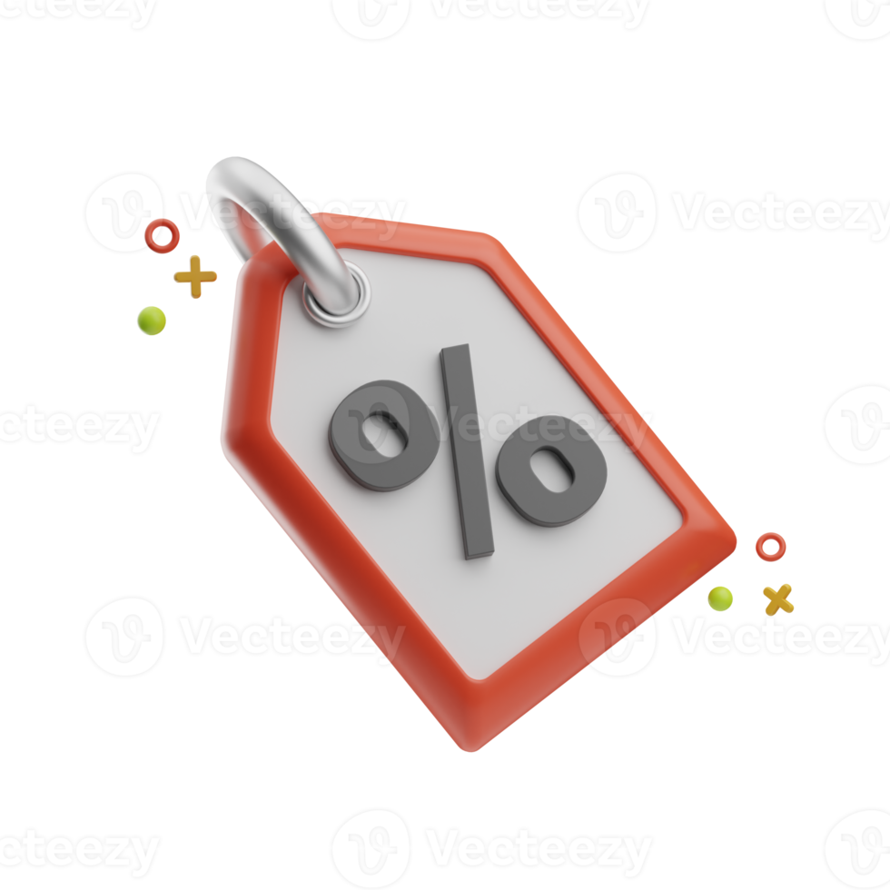 Holiday, discount tag, 3D Icon Illustration png