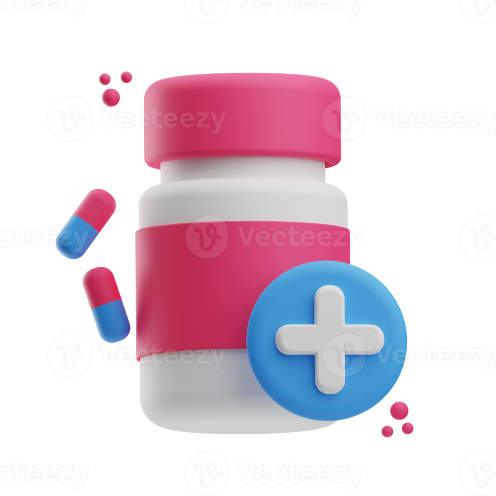Medicine, box of capsule, 3D Icon Illustration png