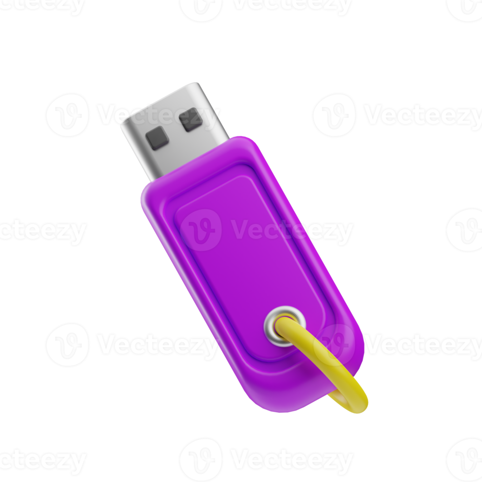 technologie, flashdisk of USB modern, 3d illustratie icoon png