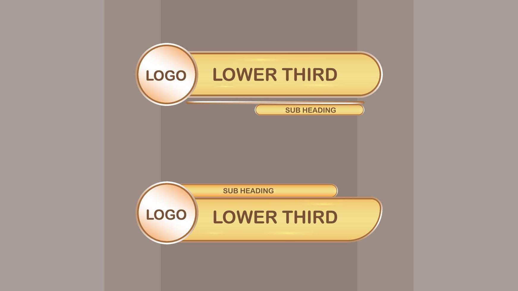 Lower Third Circle Gold vector