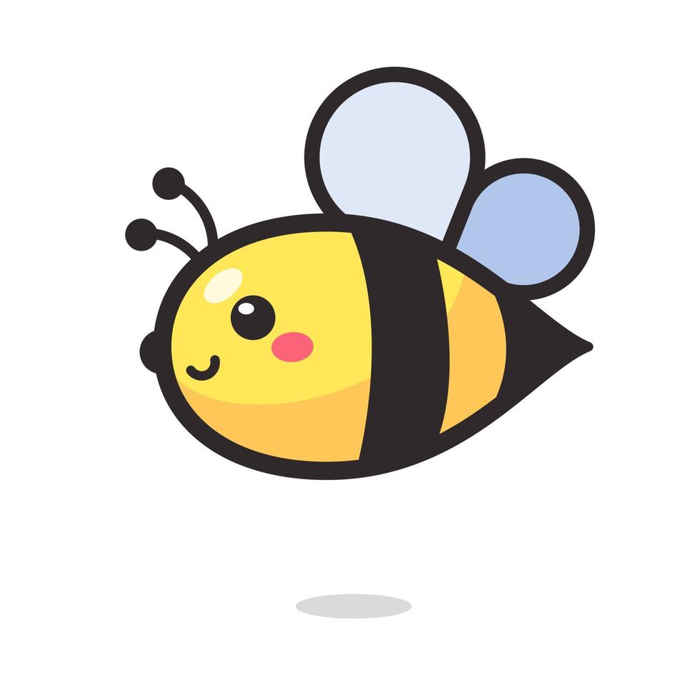cute little bee smiling For decorating desserts with honey vector