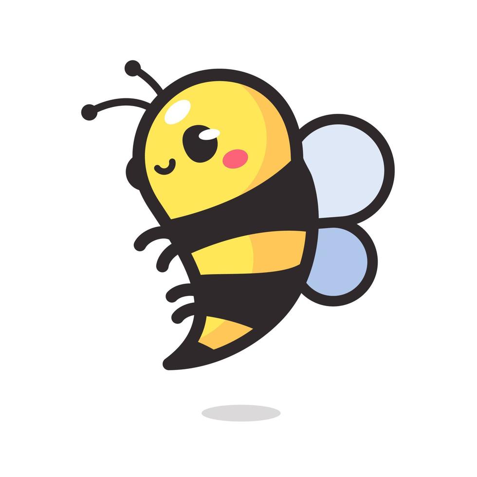cute little bee smiling For decorating desserts with honey vector