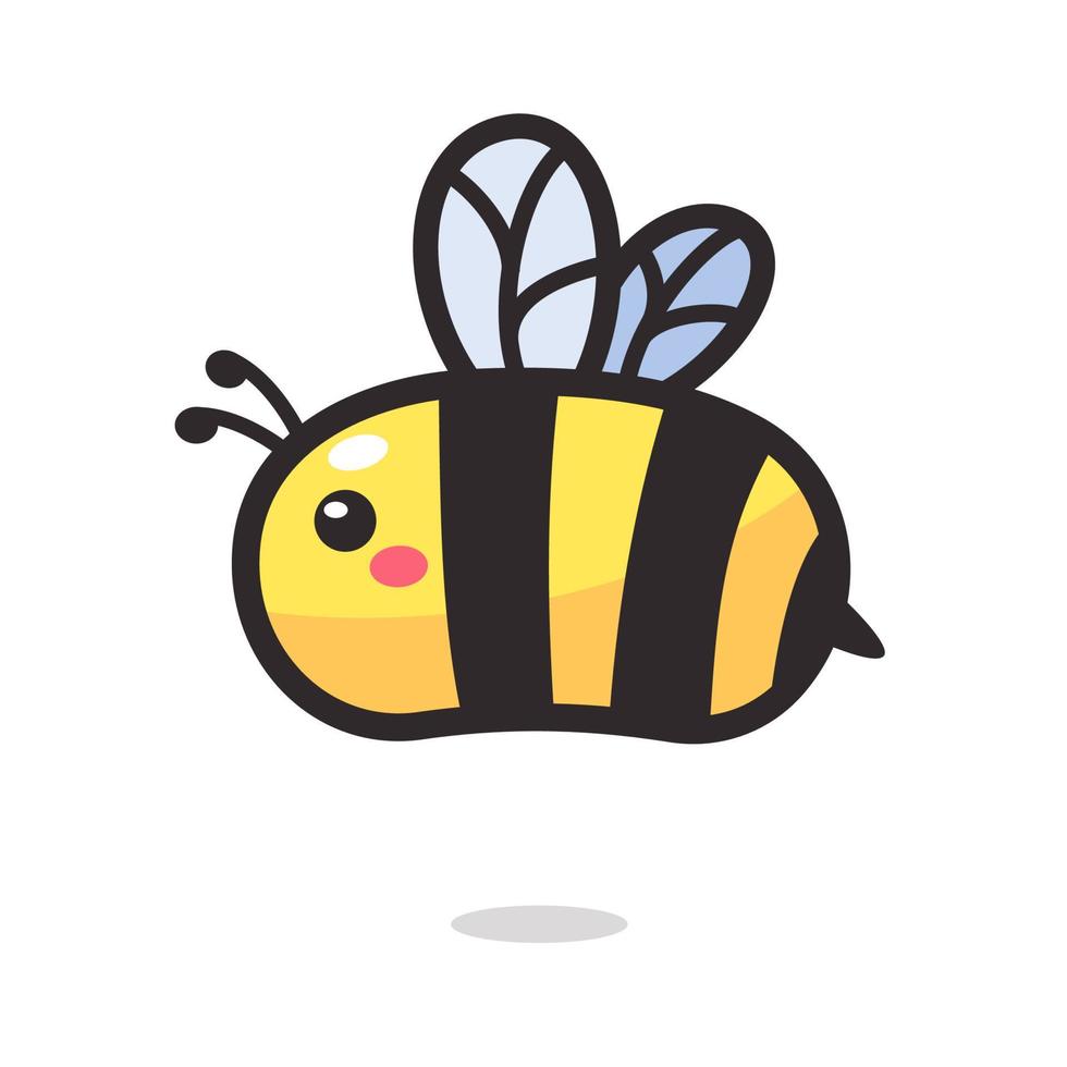 cute little bee smiling For decorating desserts with honey vector