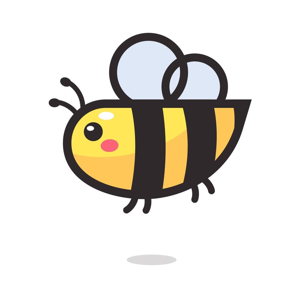 cute little bee smiling For decorating desserts with honey vector