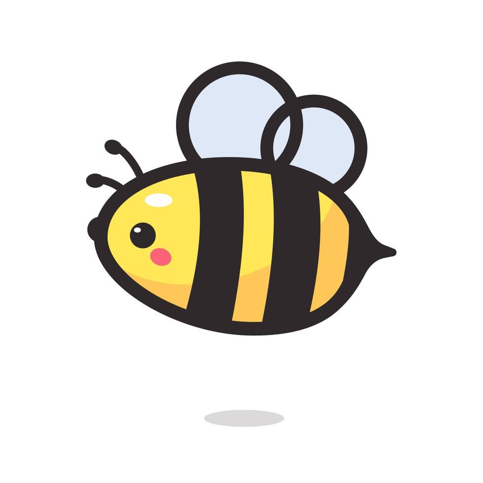 cute little bee smiling For decorating desserts with honey vector