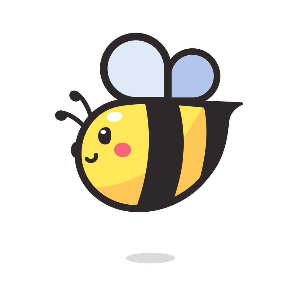 cute little bee smiling For decorating desserts with honey vector