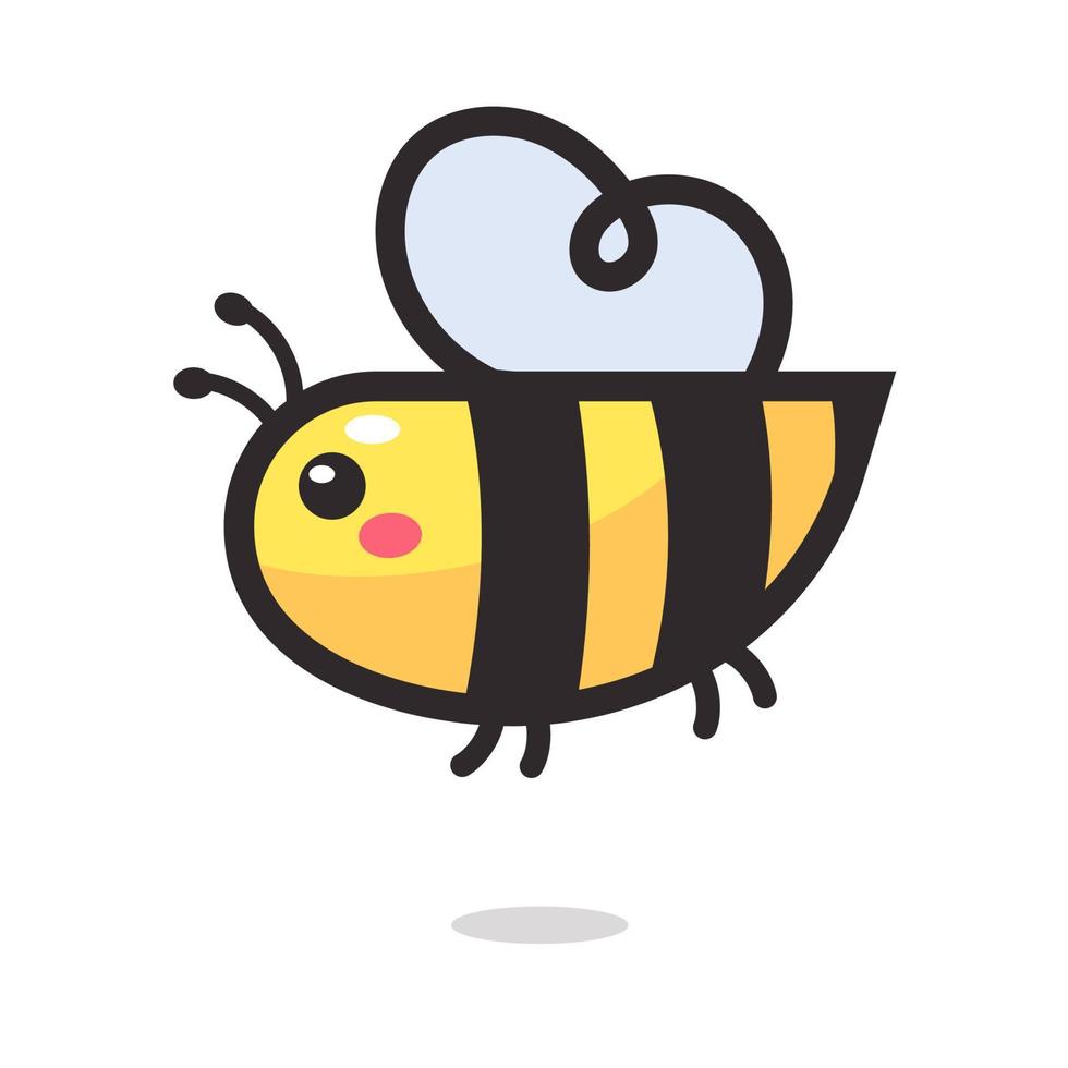 cute little bee smiling For decorating desserts with honey vector