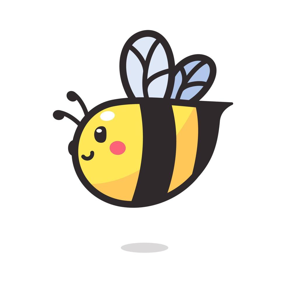 cute little bee smiling For decorating desserts with honey vector