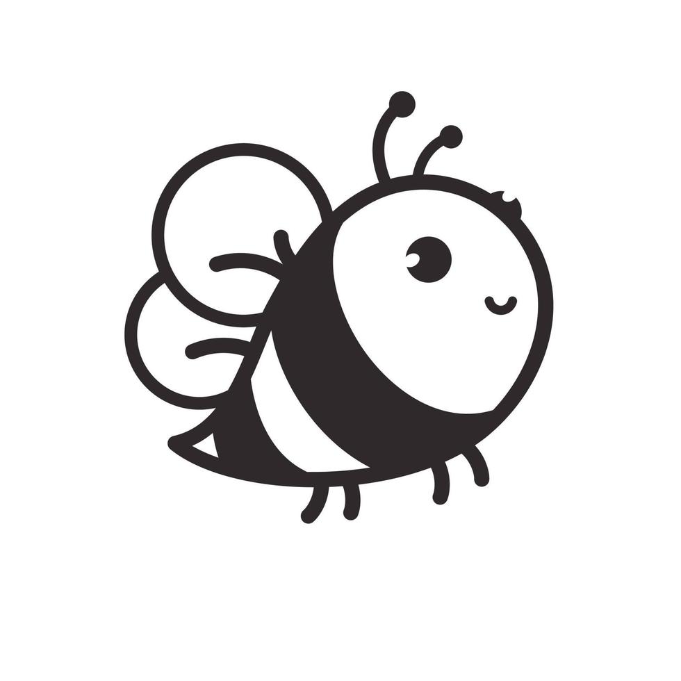 cute little bee smiling For decorating desserts with honey vector