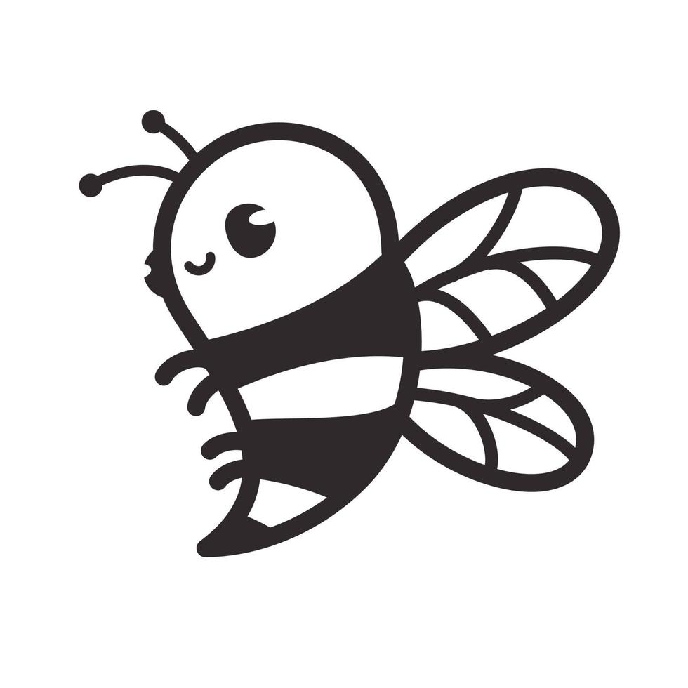 cute little bee smiling For decorating desserts with honey vector