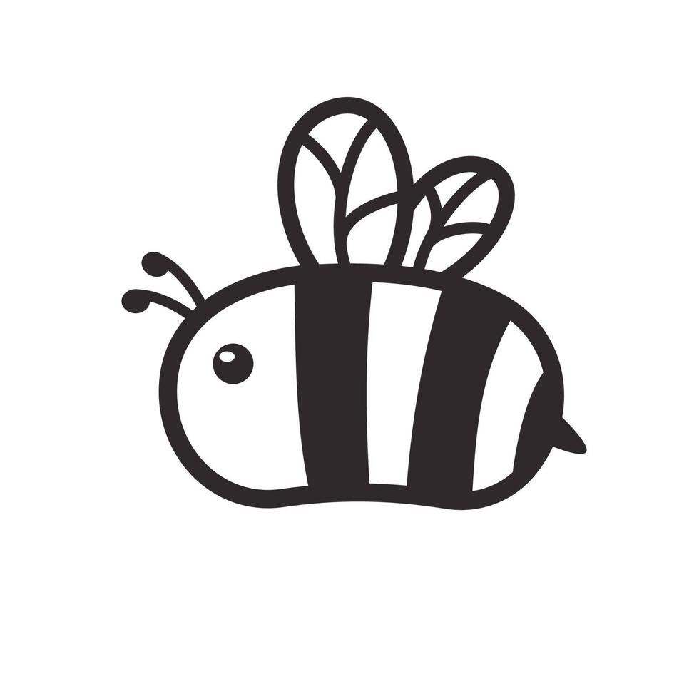 cute little bee smiling For decorating desserts with honey vector
