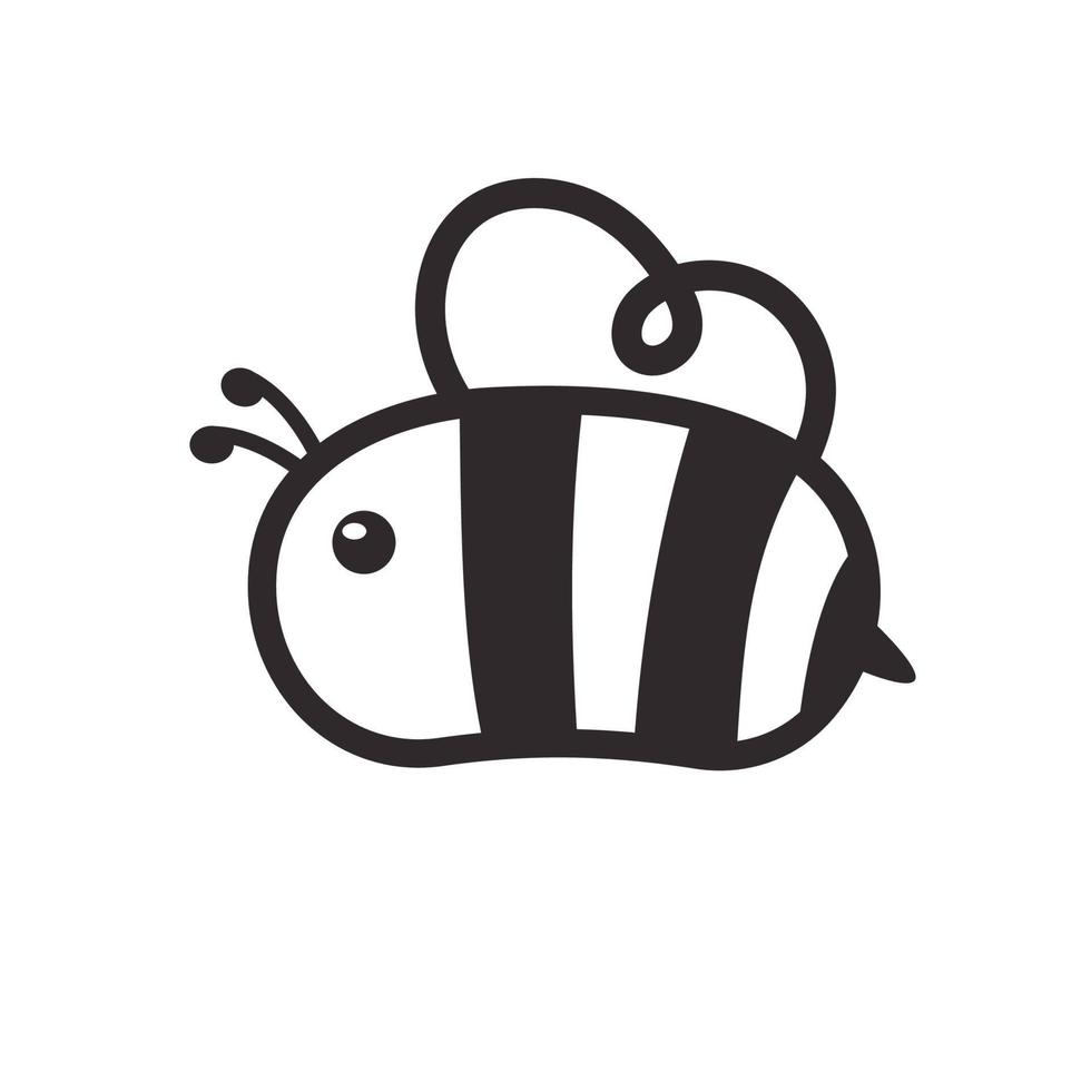 cute little bee smiling For decorating desserts with honey vector