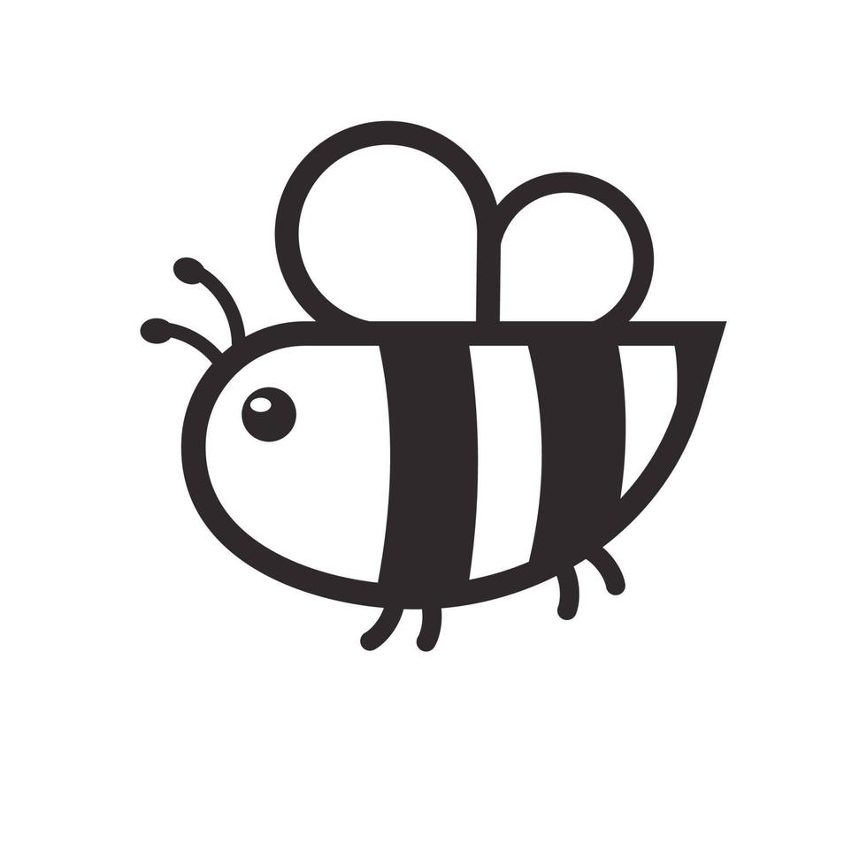 cute little bee smiling For decorating desserts with honey vector