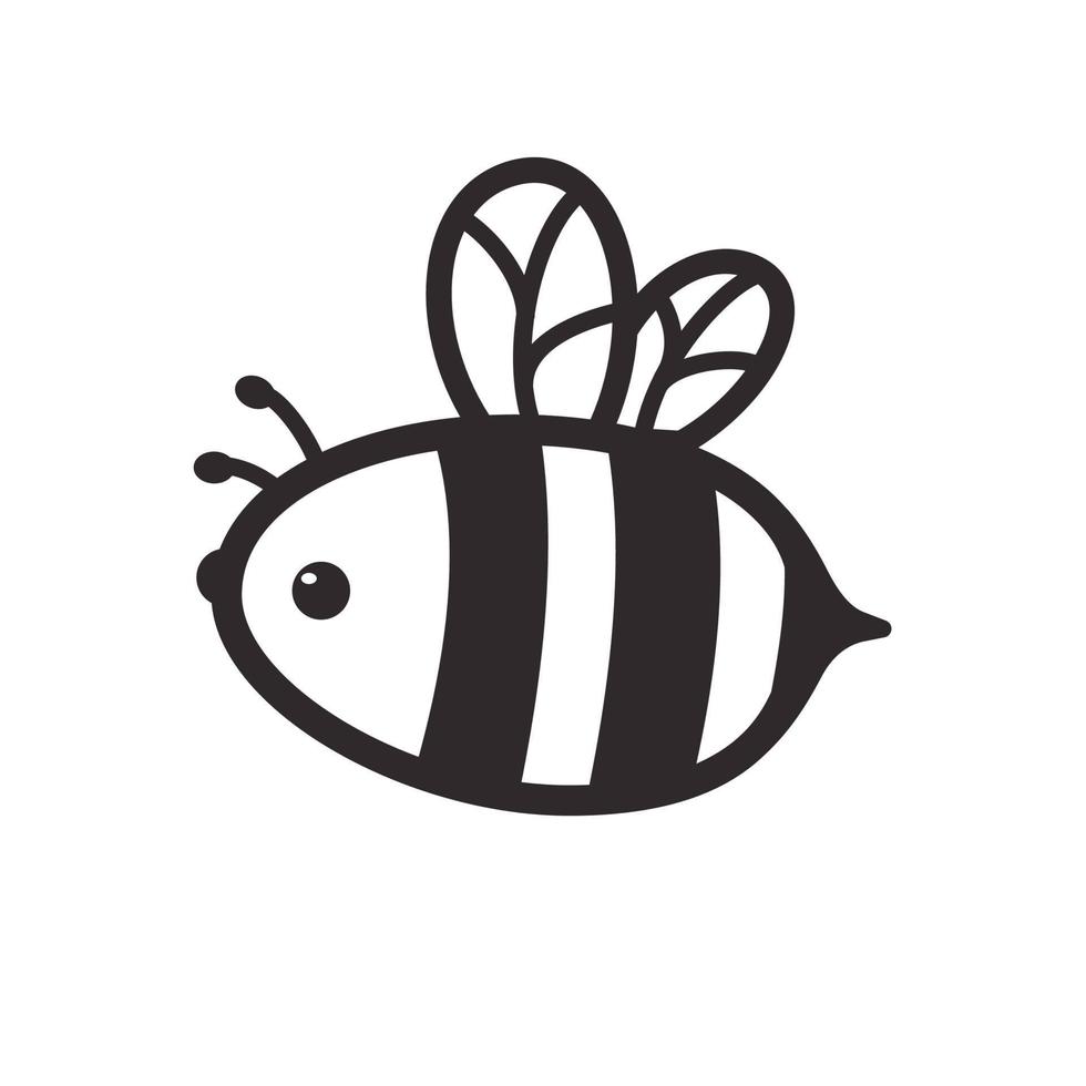 cute little bee smiling For decorating desserts with honey vector