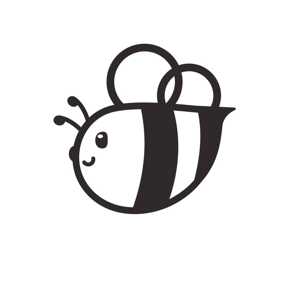 cute little bee smiling For decorating desserts with honey vector