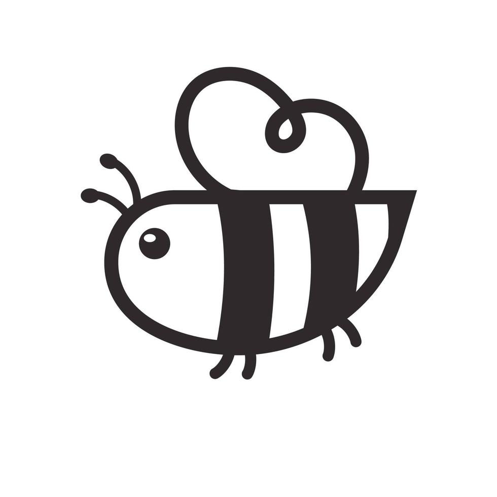 cute little bee smiling For decorating desserts with honey vector