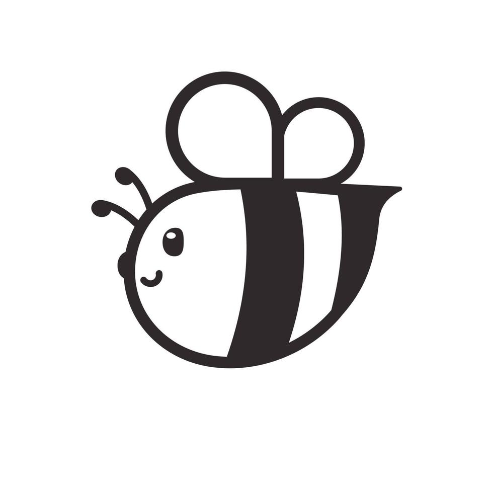 cute little bee smiling For decorating desserts with honey vector