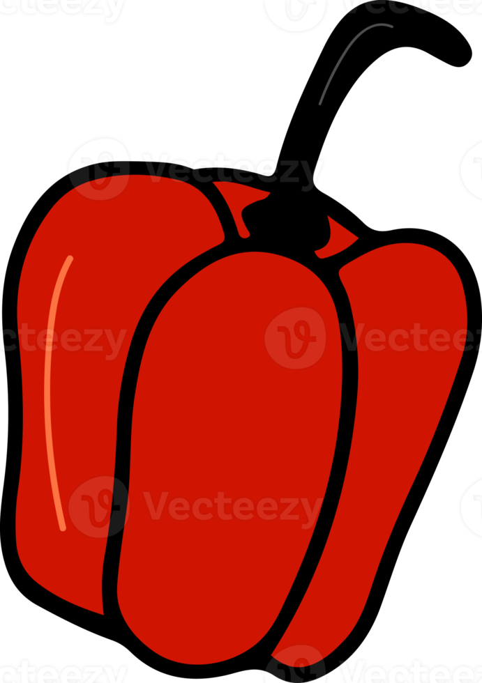 Capsicum drawing isolated png