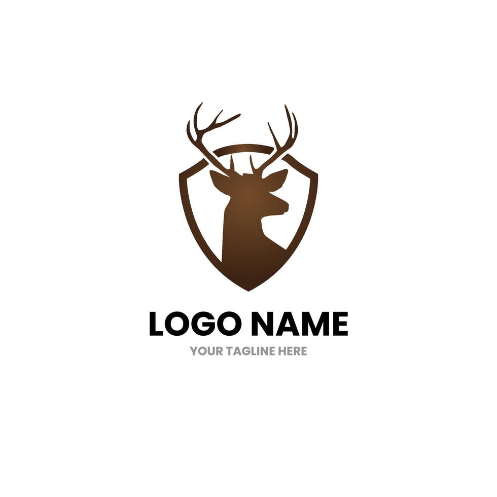 Deer logo design vector template.