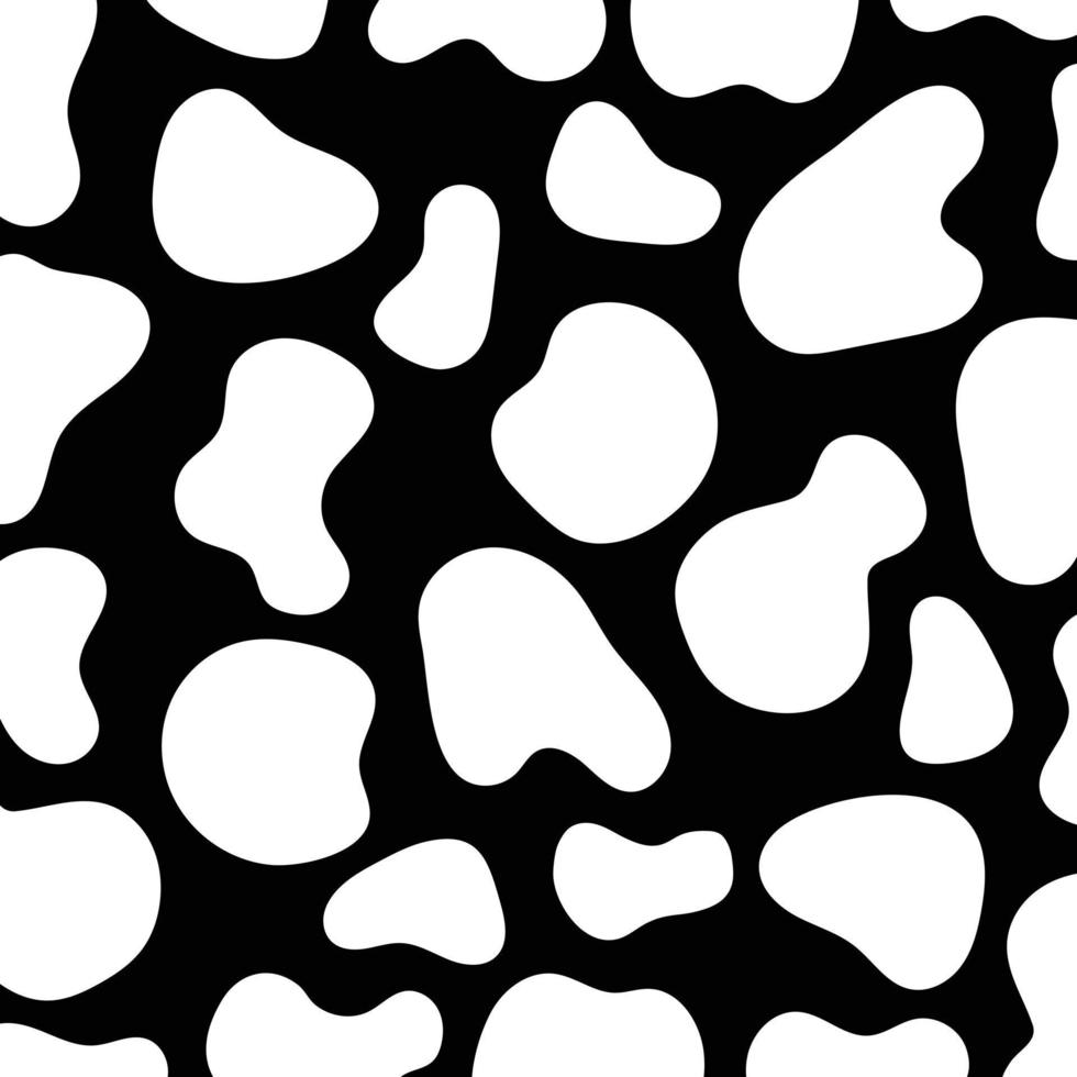 Cow print pattern animal Seamless. White cow skin abstract for printing, cutting, and crafts Ideal for mugs, stickers, stencils, web, cover. wall stickers, home decorate and more. vector