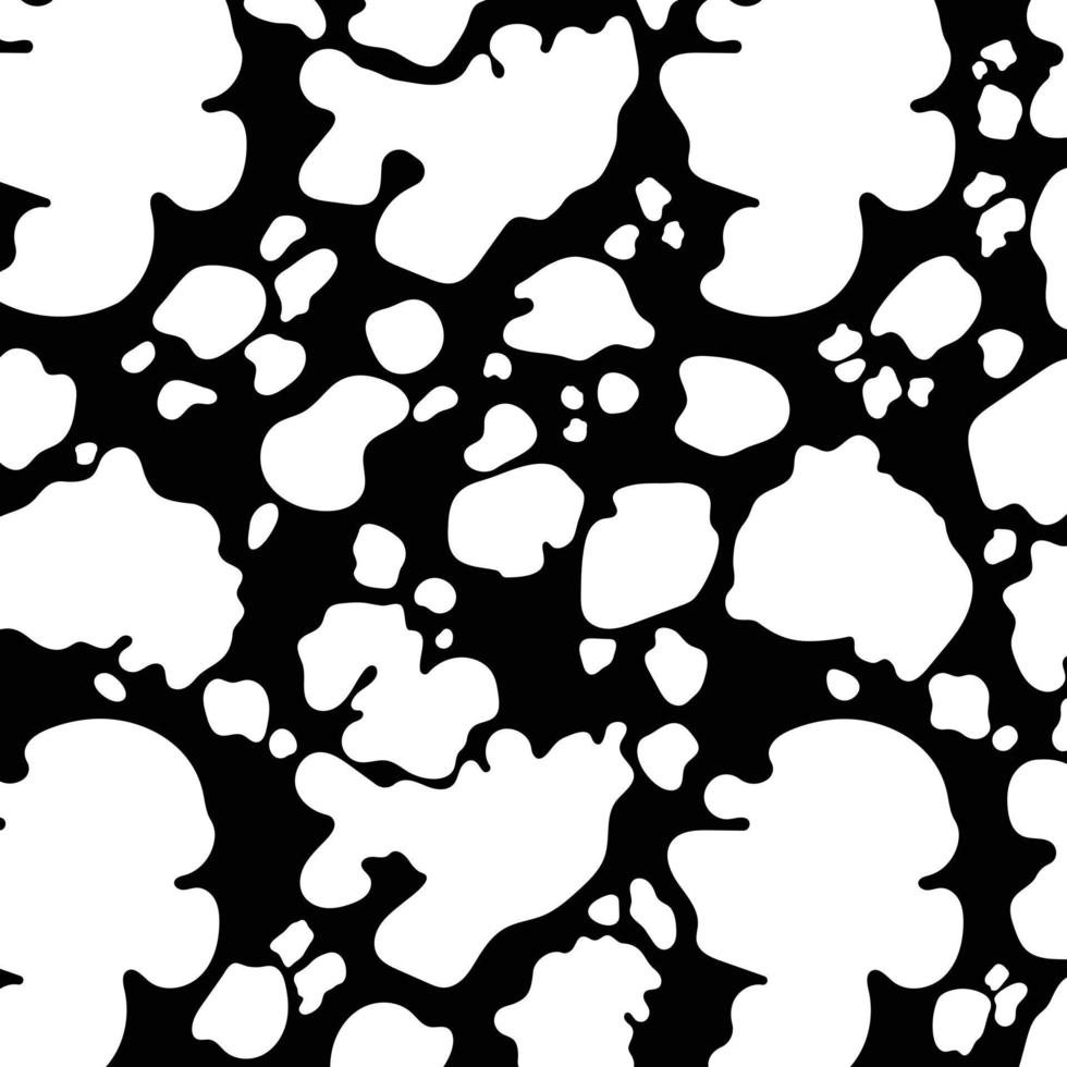 Cow print pattern animal Seamless. White cow skin abstract for printing, cutting, stickers, web, cover, home decorate and more. vector