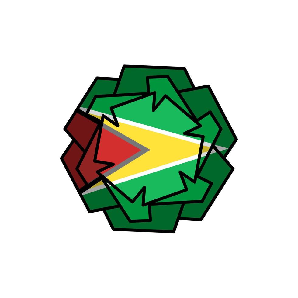 Guyana flag icon, illustration of national flag design with elegance concept, perfect for independence design vector