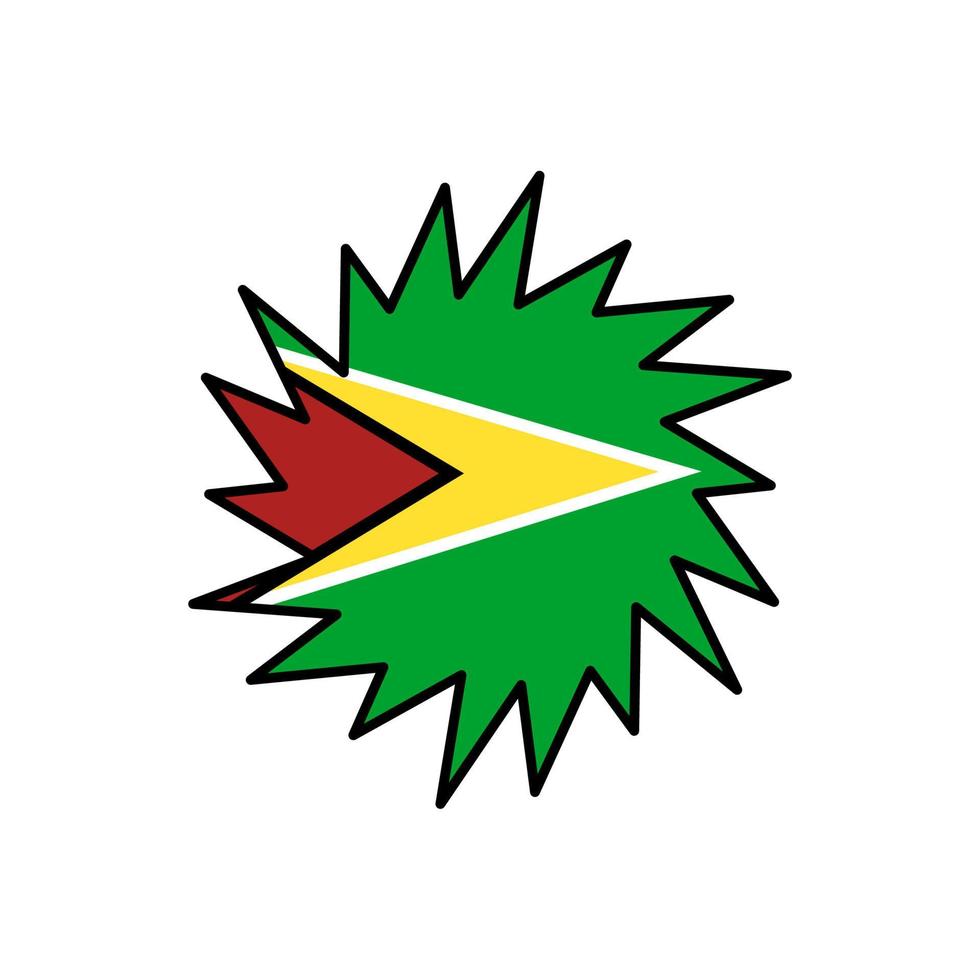 Guyana flag icon, illustration of national flag design with elegance concept, perfect for independence design vector