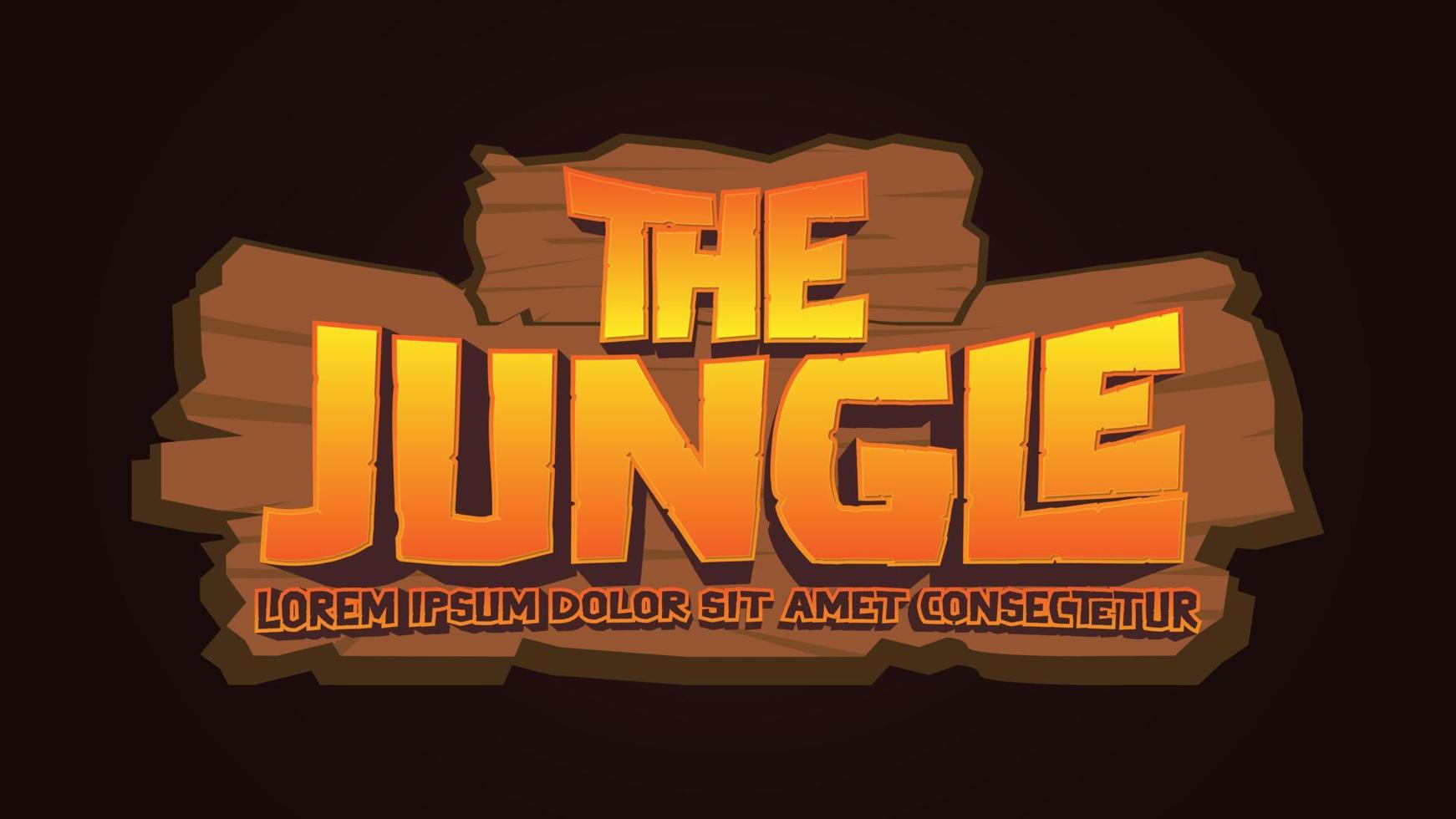 the jungle 3d animated vector text