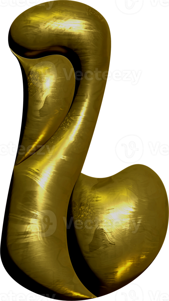 brilhante ouro balão metálico carta eu capital. png