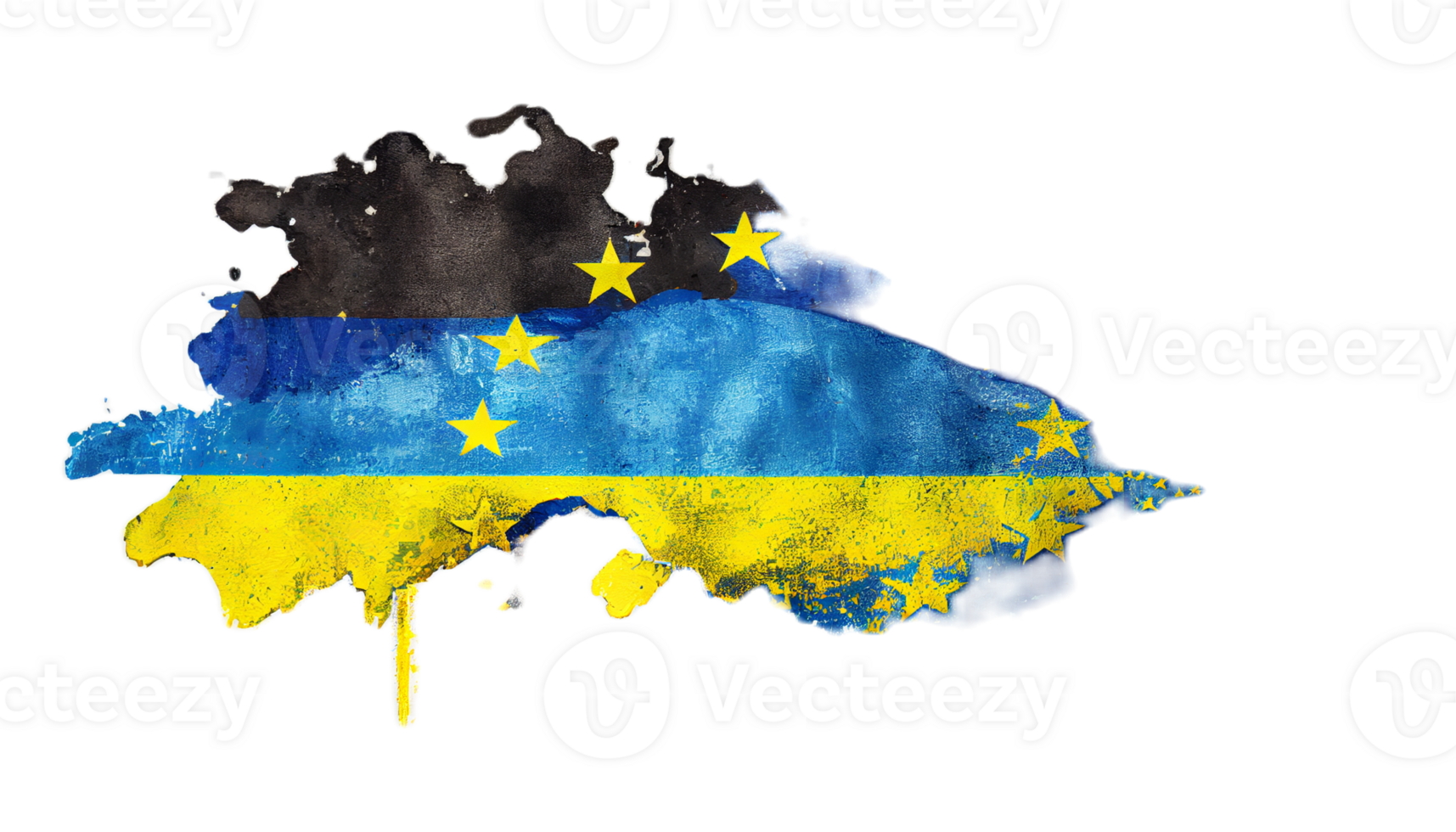 Ukraine Flagge Patriot Illustration Design, ukrainisch Patriotismus Flaggen, ai generiert png