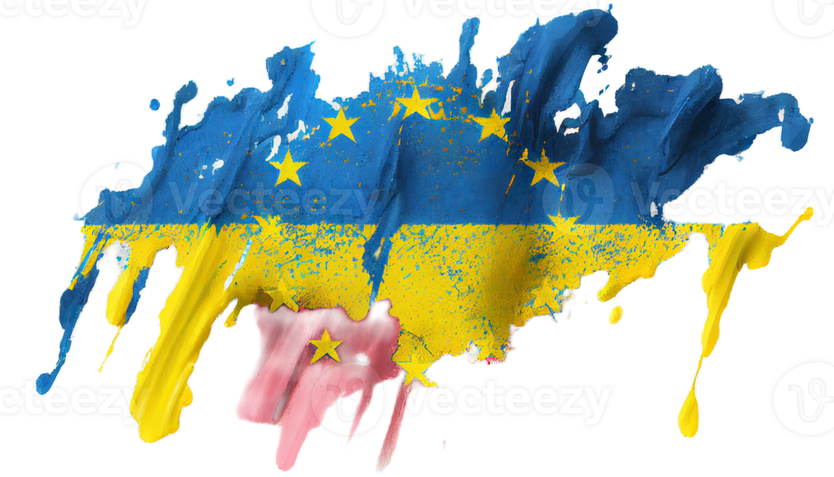 Ukraine Flagge Patriot Illustration Design, ukrainisch Patriotismus Flaggen, ai generiert png