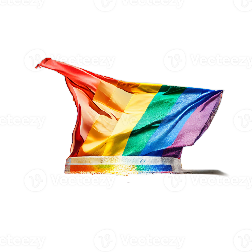 USA LGBTQ Flag illustration with transparent background, png