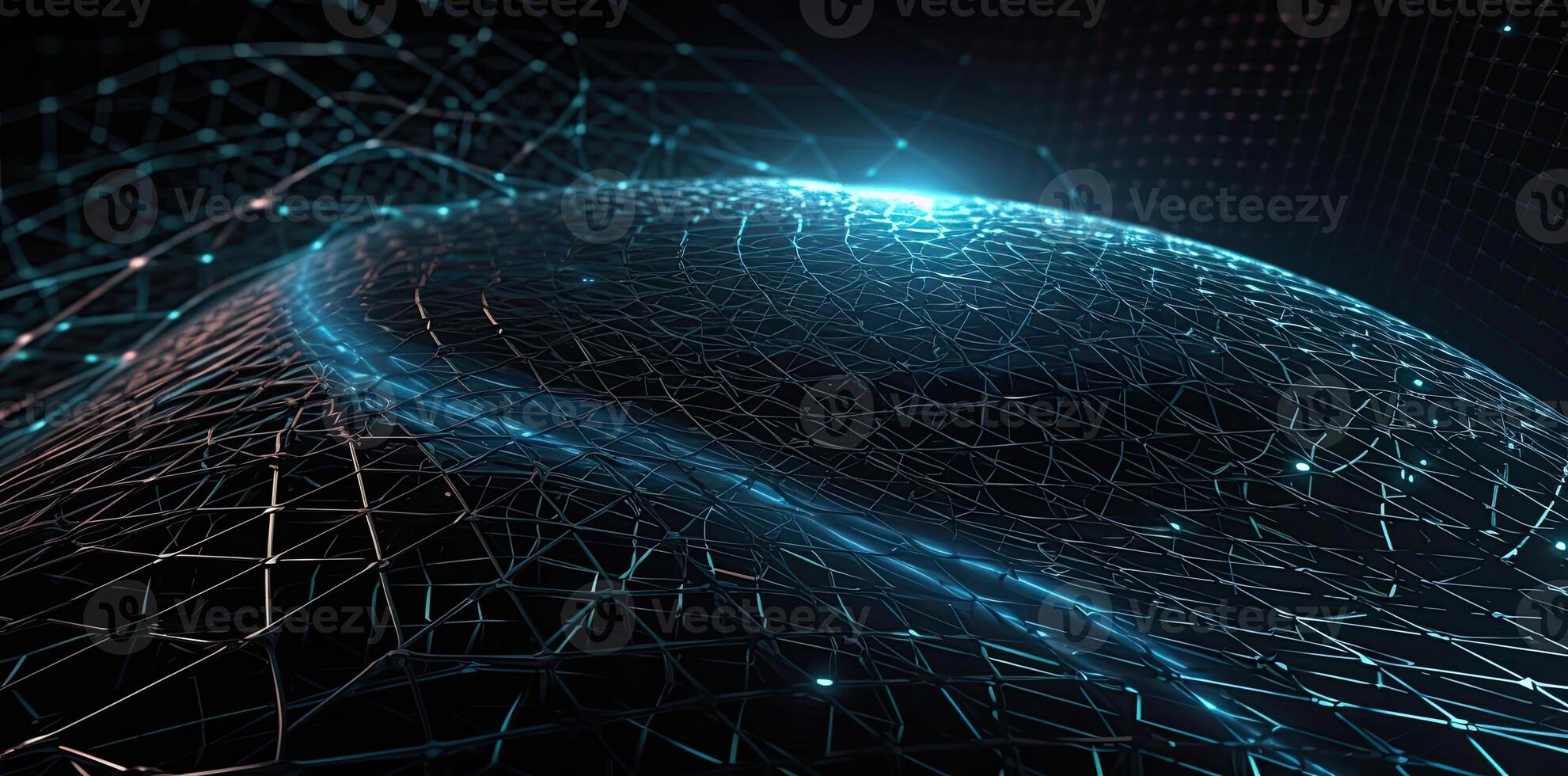 tech background with a wire mesh, in the style of futuristic digital art, digital, Illustration photo