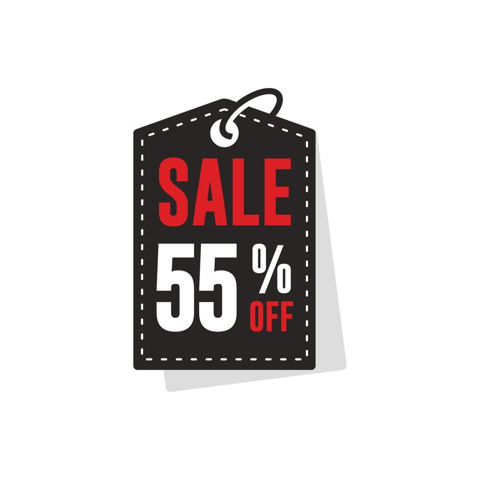 55 percent off discount vector