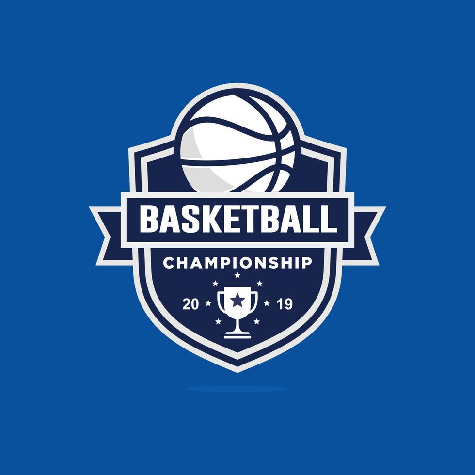 vector de diseño de logotipo de campeonato de baloncesto