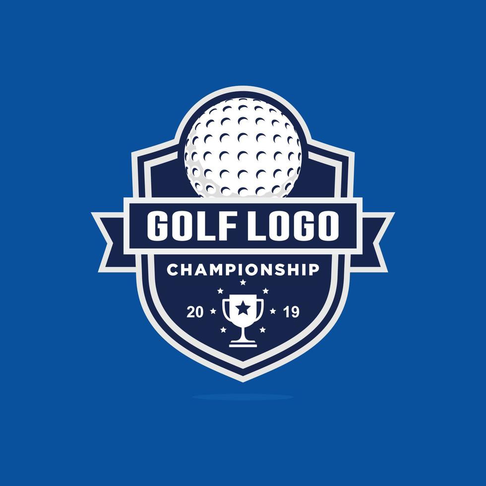 Golf championship logo design vector
