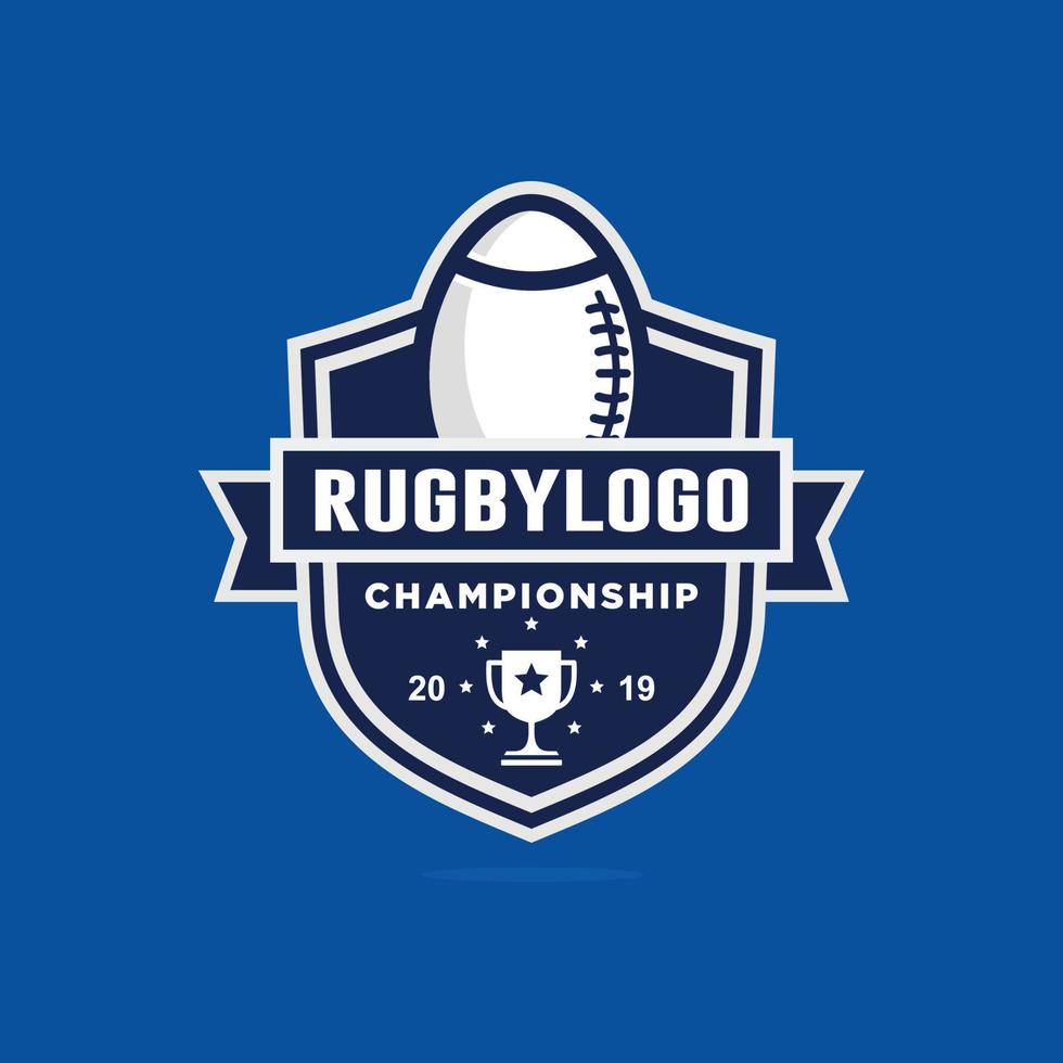 Rugby championship logo design vector