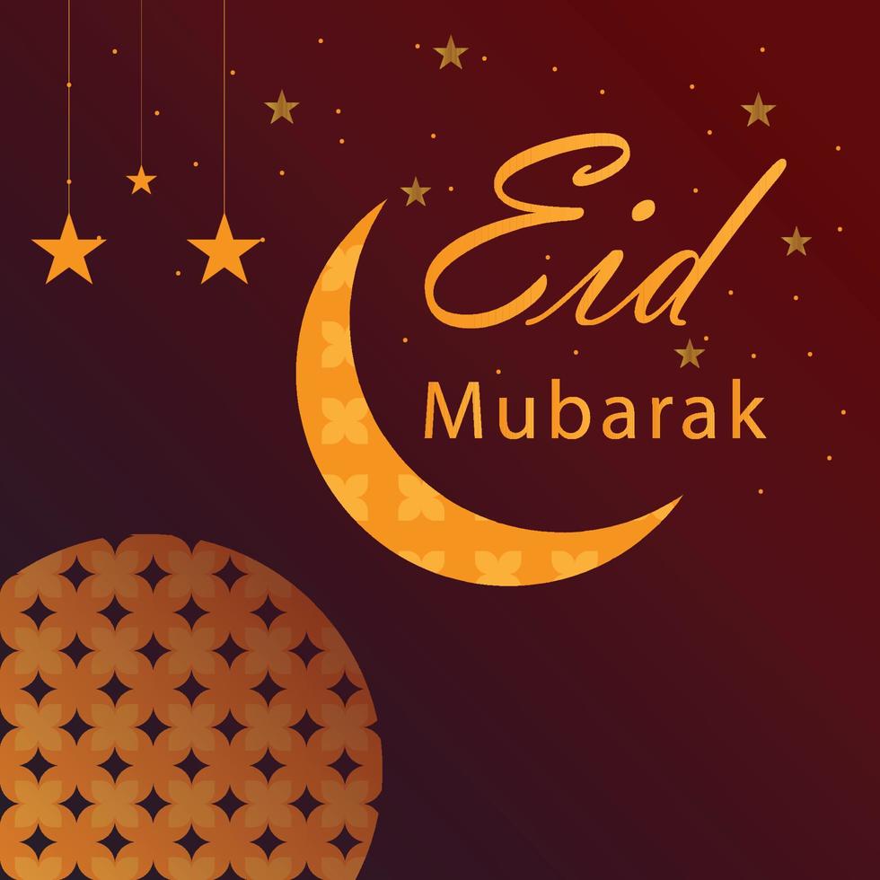 eid Mubarak saludo bandera modelo diseño, eid Mubarak saludo tarjeta, islámico ilustración antecedentes vector diseño con hermosa luna, eid Mubarak linterna antecedentes gratis vector.