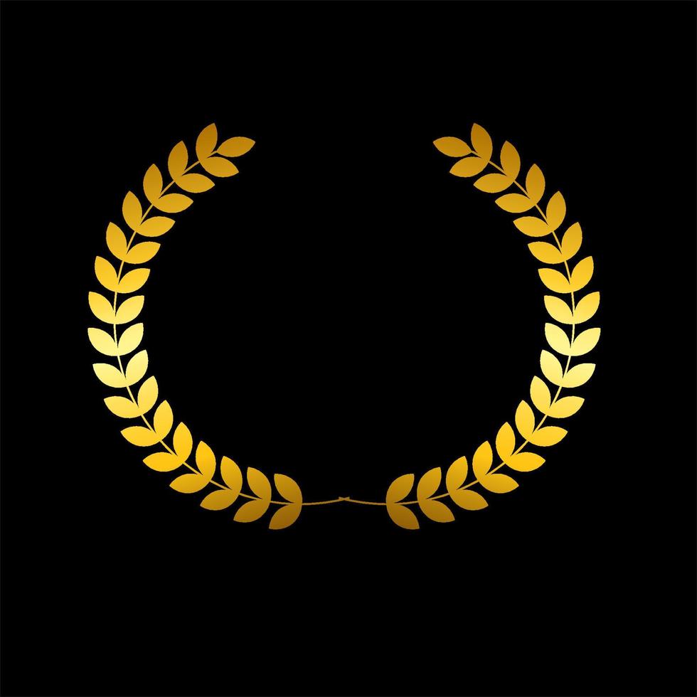 vector illustration design of laurel or golden gradation wreath. laurel luxury gold