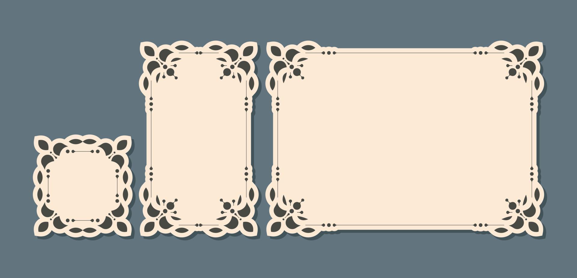 Vector isolated vintage label design with frame