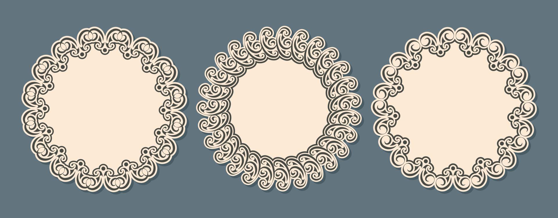 Vector isolated vintage label design with circle frame
